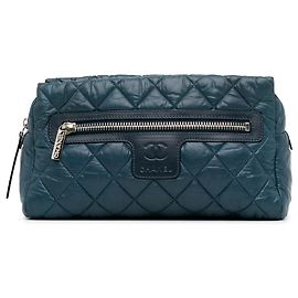Chanel Blaue Coco Cocoon Kosmetiktasche Blau