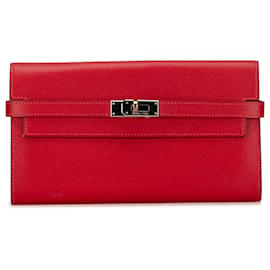 Hermès-Portafoglio Kelly classico Epsom rosso di Hermès-Rosso