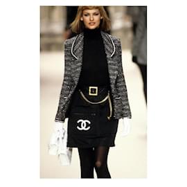 Chanel-Chanel-Jacke aus der Kollektion von 1994-Schwarz,Weiß
