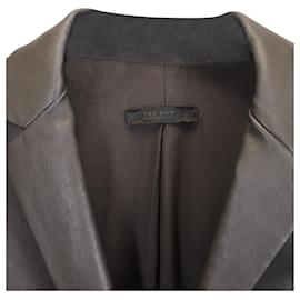 The row-Chaqueta Essentials de cuero negro Nolbon de The Row-Negro