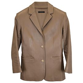 Jaqueta The Row Essentials Nolbon em couro marrom Marrom Vermelho