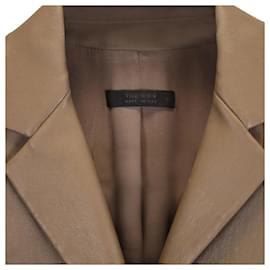 The row-The Row Veste Nolbon Essentials en Cuir Marron-Marron,Rouge