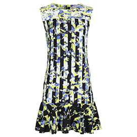 Peter Pilotto-Peter Pilotto x Target Shift Dress in Blue and Yellow Floral Polyester-Other