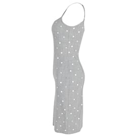 Moschino-Vestido midi de lunares Moschino Jeans en poliéster gris-Gris