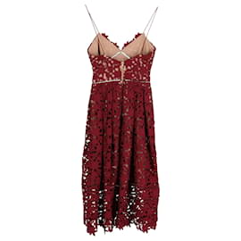 Self portrait-Self-Portrait Azalea Dress in Burgundy Polyester-Red,Dark red