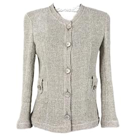 Chanel-Chaqueta de tweed beige icónica de París / Seúl.-Beige