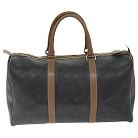 Christian Dior-Christian Dior Honeycomb Canvas Boston Tasche PVC Leder Schwarz Auth 74187-Schwarz