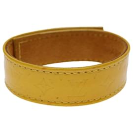 Louis Vuitton-LOUIS VUITTON Monogram Vernis Bracelet 2003 Singapore Only Jaune LV Auth 74007-Yellow