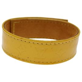 Louis Vuitton-LOUIS VUITTON Monogram Vernis Bracelet 2003 Singapore Only Jaune LV Auth 74007-Yellow