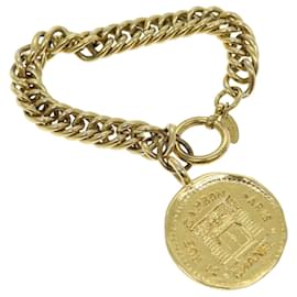 Chanel-Pulsera de cadena CHANEL metal Oro CC Auth am6146-Dorado