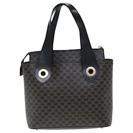 Céline-Sac à main CELINE Macadam en toile PVC Noir Auth 74390-Noir