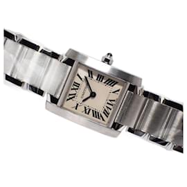 Cartier-CARTIER Tank Francaise plata SM cuarzo W51008Q3 Mujer-Plata