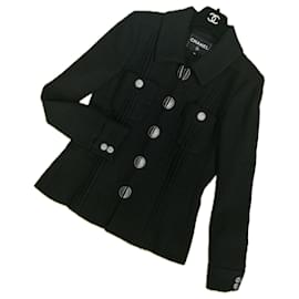 Chanel-Neue Paris / Kuba Schwarze Tweedjacke-Schwarz