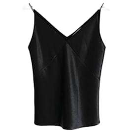 Vince-Vince satin cami vest-Black