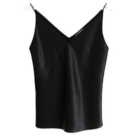 Vince Satin-Cami-Top Schwarz