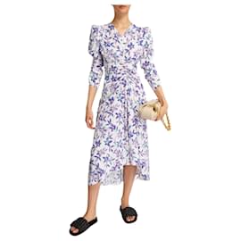 Isabel Marant-Vestido de jacquard flocado floral morado Albisd de Isabel Marant-Púrpura