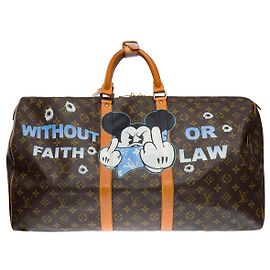 LOUIS VUITTON Keepall Bag in Brown Canvas - 33355121174 Brown