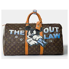Louis Vuitton-LOUIS VUITTON Keepall Bag in Brown Canvas - 33355121174-Brown