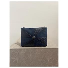 Chanel-CHANEL Bolsas T. Couro-Azul