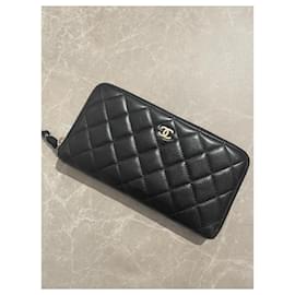 Chanel-CHANEL  Wallets T.  Leather-Black
