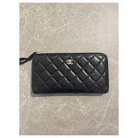 Chanel-CHANEL  Wallets T.  Leather-Black