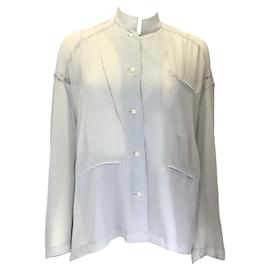 Autre Marque-Acne Studios Blouse boutonnée en crêpe bleu clair à manches longues-Bleu