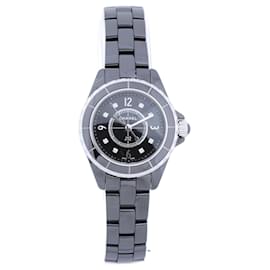 Chanel-Chanel J12 H2569 SVG17695 SS×CE QZ Uhr mit schwarzem Zifferblatt, 29 mm-Schwarz