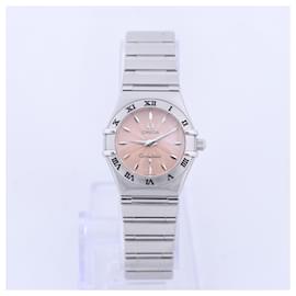 Omega-Omega Constellation Mini 1562.62 58948256 SS QZ Uhr mit rosa Zifferblatt-Pink