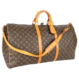 Louis Vuitton-Louis Vuitton Canvas Mongram Keepall Bandouliere 60-Braun