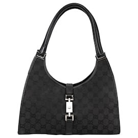 Gucci-Gucci Jackie GG Monogram Shoulder Bag-Black