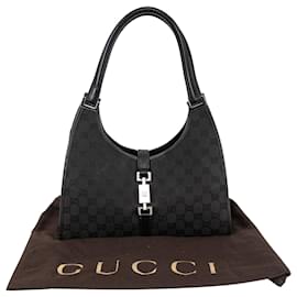 Gucci-Gucci Jackie GG Monogram Shoulder Bag-Black