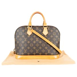 Louis Vuitton-Monogramma in tela Louis Vuitton Alma PM Bandouliere-Marrone