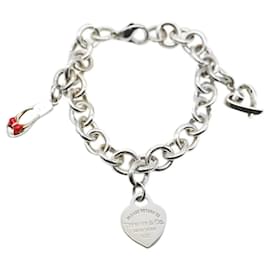 Tiffany & Co-Tiffany & Co. Charm Bracelet With 3 Charms in Sterling Silver-Silvery,Metallic