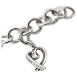 Tiffany & Co-Tiffany & Co. Charm-Armband mit 3 Charms aus Sterlingsilber-Silber,Metallisch