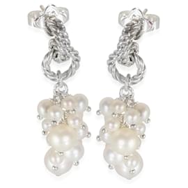 David Yurman-David Yurman Copella Pearl Earrings in  Sterling Silver-Silvery,Metallic