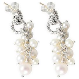 David Yurman-David Yurman Copella Pearl Earrings in  Sterling Silver-Silvery,Metallic