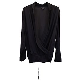 Blouse drapée sur le devant Theory en polyester noir Noir