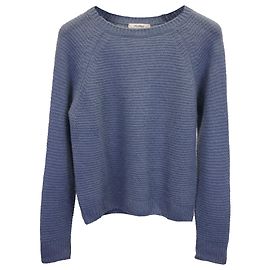 Pull en maille Max Mara Ciad en cachemire et soie bleus Bleu