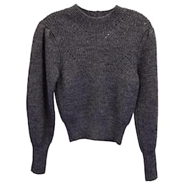 Isabel Marant-Isabel Marant Belaya Cropped Sweater in Grey Wool-Grey