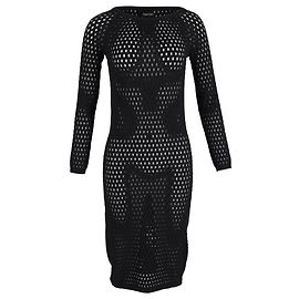 Robe perforée Tom Ford en laine noire Noir