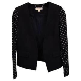 Michael Kors-Michael Kors Blazer à manches cloutées en polyester noir-Noir