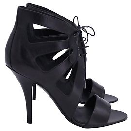 Sandali stringati cut-out di Givenchy in pelle nera Nero