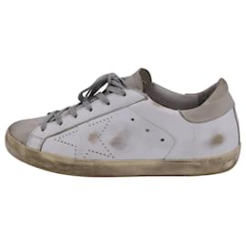 Golden Goose-Golden Goose Super Star Sneakers aus weißem Leder-Weiß