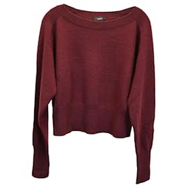 Theory-Theory Strickpullover aus burgunderfarbener Wolle-Bordeaux