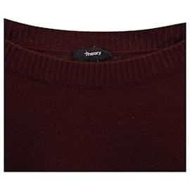 Theory-Suéter Theory Knit em Lã Borgonha-Bordeaux