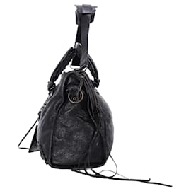 Balenciaga-Balenciaga City Classic Studs mittelgroße Tasche aus schwarzem Leder-Schwarz