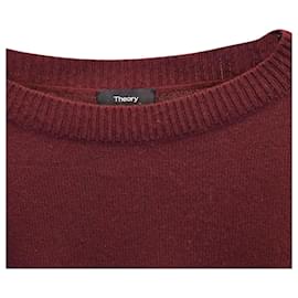 Theory-Theory Knit Sweater in Burgundy Wool	-Dark red