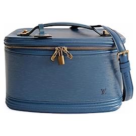 Louis Vuitton-Louis Vuitton Vintage Vanity Case Epi Umhängetasche hellblau-Hellblau