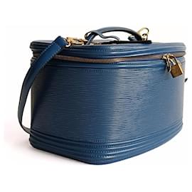 Louis Vuitton-Louis Vuitton Vintage Vanity Case Epi Umhängetasche hellblau-Hellblau