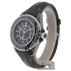 Chanel-Reloj Chanel J12 Cerámica Cuero Cuarzo H0680 en buen estado-Otro